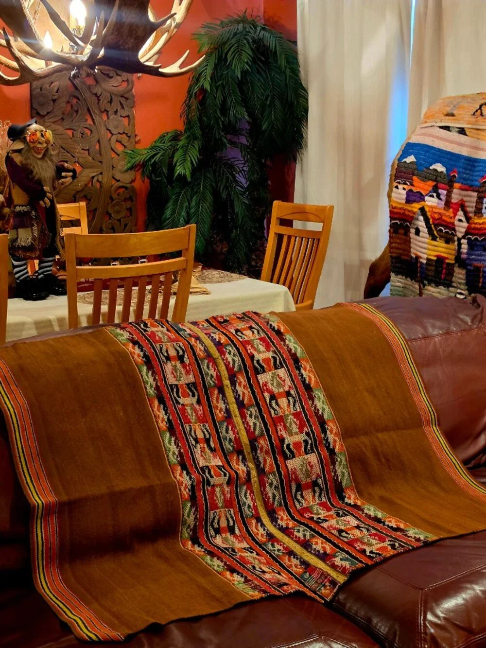 Vintage Peruvian Andean Textile – Pre-Columbian Inspired Woven Wall Art